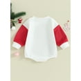 thumbnail image 4 of Suealasg Infant Baby Boys Girls Christmas Bodysuit Long Sleeve Button Hooded Romper 3M 6M 12M 18M Newborn Girls Boys Fall One Piece Jumpsuit, 4 of 9