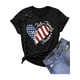 thumbnail image 2 of 4th of July Shirts Women Faith Family Freedom Tshirt American Flag T Shirts Star Stripes Patriotic Shirts Top TEE, 2 of 8