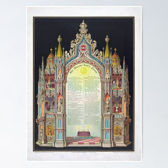 POSTER The Mason Lords Prayer - Cathedral POSTER UNFRAMED, 8x12