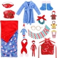 thumbnail image 2 of Accesorios de Elfs de navidad, Halloween, muñeco de nieve Kawai, pijamas, sacos de dormir, gafas, abrigos, capas, juguetes de regalo de cumpleaños, 2 of 4
