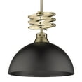 thumbnail image 6 of Golden Lighting 3824-M Hawthorn 14" Wide Pendant - Aged Brass / Matte Black, 6 of 6