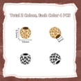 thumbnail image 3 of 8pcs Gold Lanyard Beads Stainless Steel Round European Beads Large Hole Spacer Beads Silver Rondelle with Weave Parachute Cord Beads for Hair Beard Bracelets Jewelry Making 10mm Colorful, 3 of 9