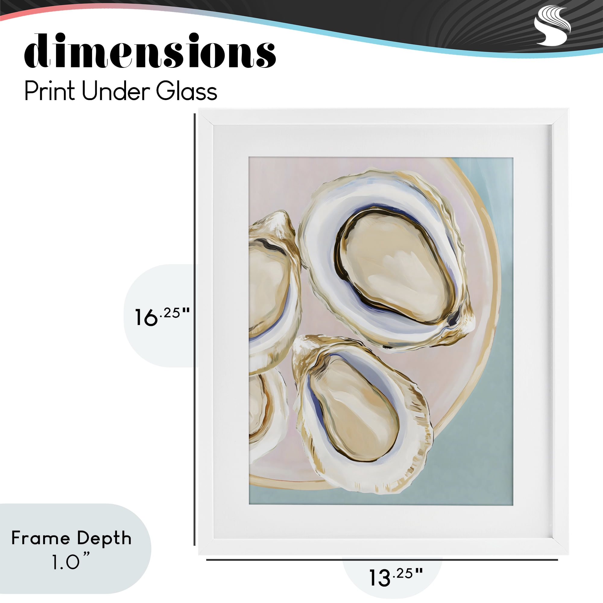 Stupell Industries Plate of Oysters White Framed Print Under Glass, design by The Prints Vibe