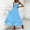 Blue, variant on Women's Summer Drawstring Spaghetti Strap Maxi Dress Solid Square Neck Sleeveless Smocked A Line Flowy Beach Dress White