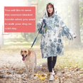 thumbnail image 4 of Wearable Oversized Blanket,Pioneer Flower Floral Print Pattern Wearable Blanket Hoodie for Adults,Cozy Hooded Blankets with Super Pockets,Super Warm Fuzzy Pullover for Women & Men, 4 of 6