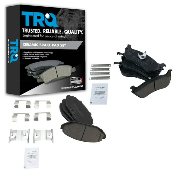 TRQ Ceramic Brake Pad Front & Rear Set for Crown Vic Grand Marquis Town Car BFA12994