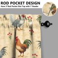 thumbnail image 5 of Colorful Vintage Rooster1(1) Kitchen Curtain Valance 3 Piece Home Curtains and Valance Set Curtain Sink Window Decor Window Treatment Tier 27.5x36 Length, 5 of 6