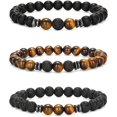 thumbnail image 1 of 3-6 Pcs Iave 8mm Bracelet Perlé pour Hommes Femmes Bracelet en Pierre Naturelle Mala, 1 of 5