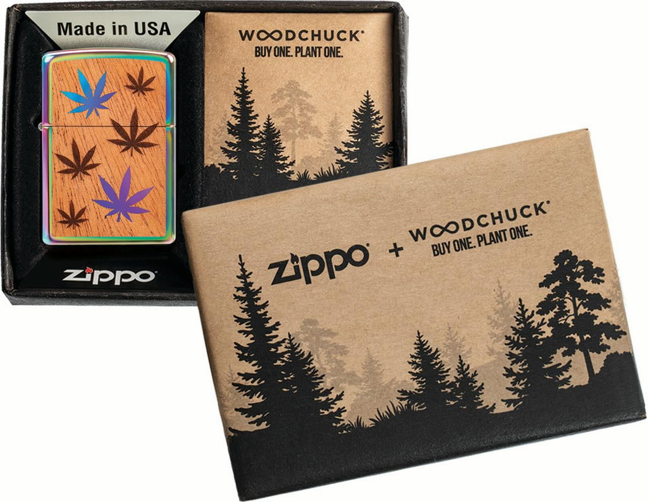 Zippo WoodChuck USA Leaves Windproof Pocket Lighter