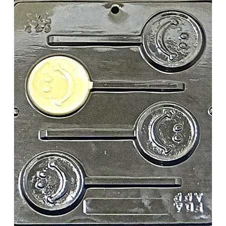 

249 Smiley Face Lollipop Chocolate Candy Mold