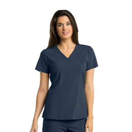 Barco One Women's 4-Pocket Princess Seam V-Neck Scrub Top - 5105