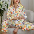 thumbnail image 6 of Saiise Insects In Plants Print Women Soft Pajama Sets,Long Sleeve Sleepwear Button Up 2-Piece Pjs Lounge Sets-Medium, 6 of 7