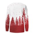 thumbnail image 4 of Women's Christmas Printed Round Neck Sweatshirt, Long Sleeve Casual Pullover Top, Raglan Sleeve Holiday Graphic Fall Winter Clothes,Red,5XL, 4 of 7