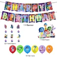 thumbnail image 2 of Serie de fiestas Inside Out 2, pancarta desechable para tarta, decoración para tarta de cumpleaños, bandera colgante, globos de Inside Out, 2 of 2
