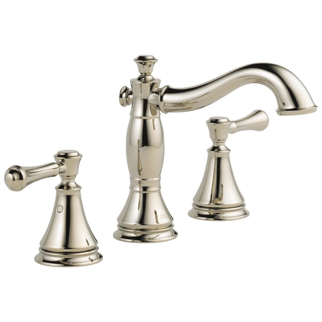 Delta Robinet Cassidy 2 Poignées Lavabo à Grand Diffusion, Nickel Poli 3597LF-PNMPU