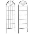 thumbnail image 1 of Outsunny Metal Garden Trellis Pack of 2 for Climbing Plants, Black, 1 of 10
