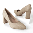 thumbnail image 6 of J. Adams Jolie Heels for Women - Closed Pointed Toe Mid Block Heel Classic Pumps, 6 of 7