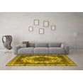 thumbnail image 3 of Ahgly Company Machine Washable Indoor Rectangle Oriental Yellow Industrial Area Rugs, 7' x 10', 3 of 4