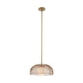 thumbnail image 5 of 1-Light Convertible Pendant or Semi-Flush in Natural Brass, 5 of 7