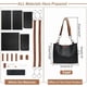 thumbnail image 2 of Kits de bricolaje para hacer bolsos de hombro, bolso de mano de cuero sintético para mujer, kit de trabajo de bolso de cuero sintético de gran capacidad con kit de costura., 2 of 9
