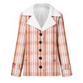 thumbnail image 5 of Winter Warm Plus Size Caots for Womens Zip Up Fashion Plaid Printed Fashionable Long Sleeved Pocket Composite Plush Button Coat, 5 of 5