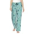 thumbnail image 2 of Goofa Hawaiian Style Printed Soft Pajama Pants for Women, Wide Leg Comfy Casual Lounge Yoga Pants-Large, 2 of 9