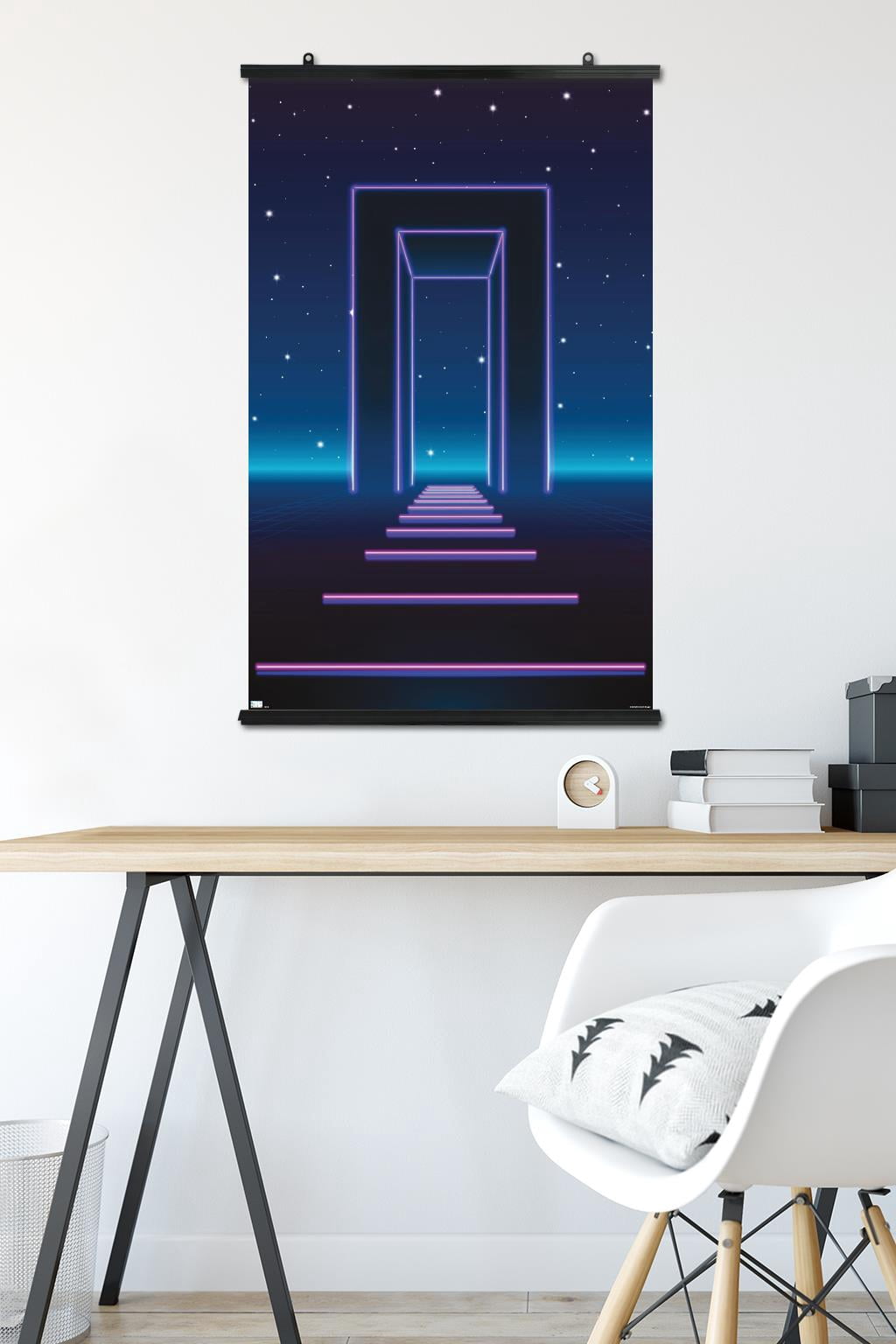 Geometric Neon Wall Poster, 22.375" x 34"