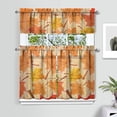 thumbnail image 2 of Harvest Season Kitchen Curtains Set with Valance Pumpkin Sunflower Pattern Autumn Aesthetic Panels, 2 of 6