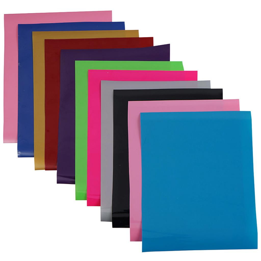 GUOOL 11Pieces PU Heat Transfer (HTV) Colored Printable HTV Heat Press for Other Fabrics Leather Pape , Easy to Cut, & Press