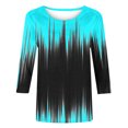 thumbnail image 4 of Aloohaidyvio Women 3/4 Sleeve Tunic Tops,2024 Business Casual T Shirt, Solid Color Round Neck Summer Blouse XL, 4 of 5