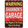 thumbnail image 1 of SHANNON'S Garage Warning Man Cave Wall Decor 12 x 18 Matte Finish Metal 112180030320, 1 of 1
