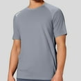thumbnail image 4 of PIOMLL T Shirts for Men Reflective Print Quick Silk Sports Wear Grey Casual Fall Tops 4XL, 4 of 4