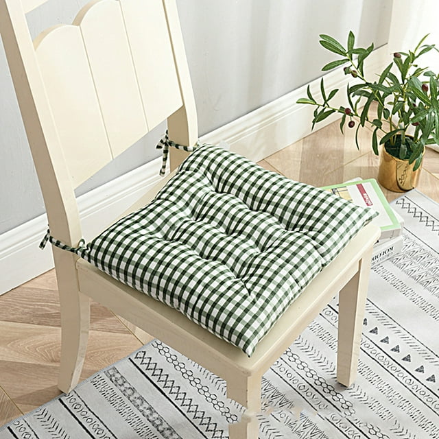 Coussin de Siège Protecteur Lavable Forme Carrée Design en Treillis Coussin de Chaise Décoration Maison