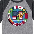 thumbnail image 3 of MTV - World Flags - Toddler And Youth Raglan Graphic T-Shirt, 3 of 4