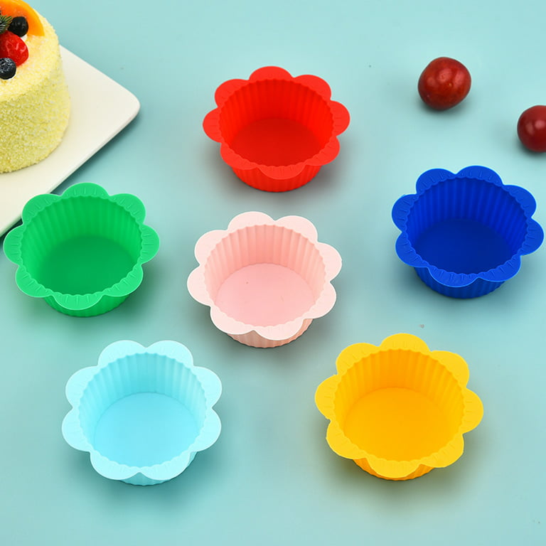 Chainplus 18 Pcs Silicone Cupcake Liners Lunch Box Dividers Accessories,  Reusable Muffin Liners Non-Stick Cup Cake Molds with 10pcs Food Picks Set  for Kids 