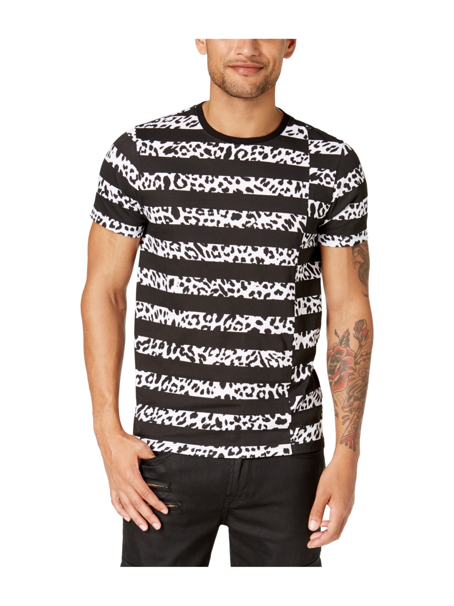 t shirt guess leopard