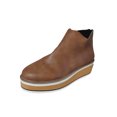 thumbnail image 2 of Chaussures pour Femmes Talon Compensé Bottines Plates Fermeture Éclair Latérale Bout Rond Couleur Unie Plateforme Nude, 2 of 5