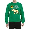thumbnail image 2 of In A World Where You Can Be Anything Be Kind Inspirational/Christian Unisex Crewneck Graphic Sweatshirt, Kelly, 3XL, 2 of 3