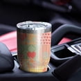 thumbnail image 5 of 30oz Pioneer Flower Floral Print Pattern Tumbler, Double Wall Vacuum Insulated Cup, BPA-Free Leak Proof Lid & Reusable Straws, Hot 12h, Cold 34h, 5 of 6