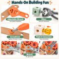 thumbnail image 6 of JoyStone Kids Tool Set with Electric Drill, DIY STEM Building Toys with Portable Toolbox, Pretend Play Construction Set for Boys and Girls Ages 3+, 6 of 10