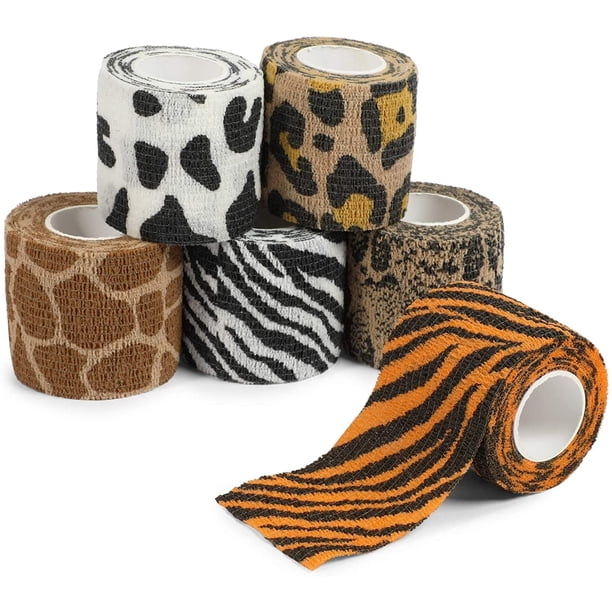 Vandage Wraps Zodaca, autoadhesivas, 5 m x 5 cm, estampado animal