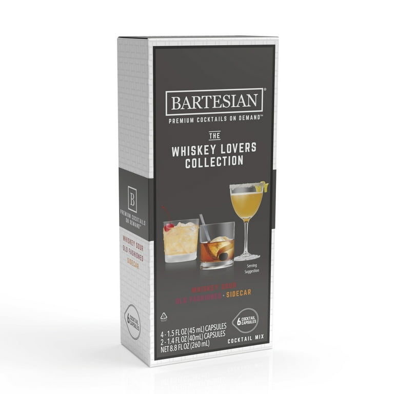 2 pack) Bartesian Cocktail Mixer Capsules, Whisky Lovers