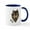 White/Navy Inside, variant on CafePress - Watercolor Wolf Head Logo & Tracks Mugs - 11 oz Ceramic Mug - Novelty Coffee Tea Cup