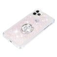 thumbnail image 4 of Funda para iPhone 11 PRO con Brillo Líquido Flotante, Purpurina, Parachoques y Anillo Giratorio Soporte, 4 of 5