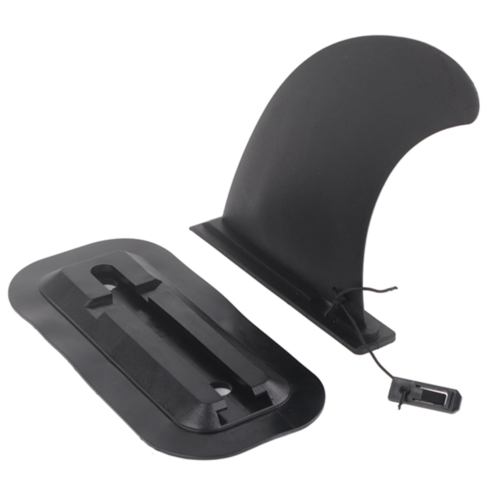 Aileron Pour Paddle/Kayak Gonflable - Stabilisateur Latéral Amovible - PVC Noir - 26x11 Cm