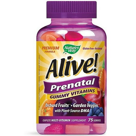 Nature's Way Alive! Prenatal Premium Gummy Multivitamin with DHA, 75