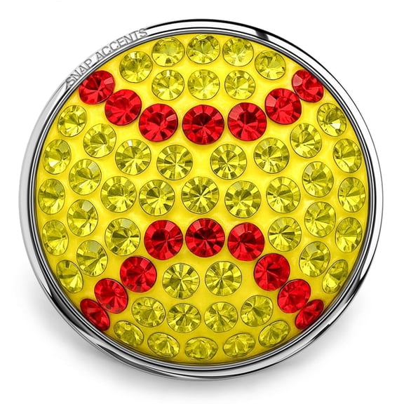 Softball Bling Sports Snap Jewelry Ginger Charm Button, For Interchangeable DIY Customizable Accessories