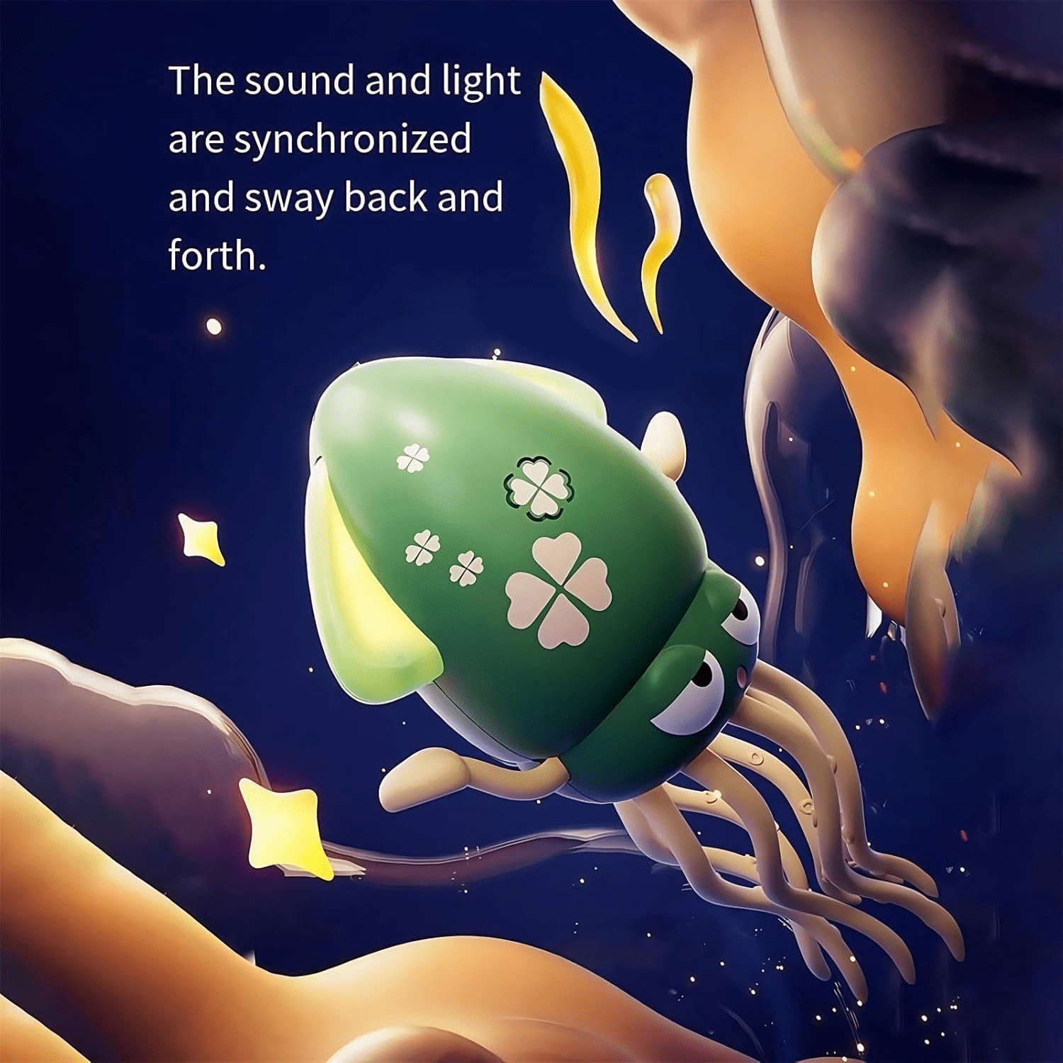 Dancing Octopus Baby Toy Electric Octopus Robot Automatic Obstacle Avoidance Octopus with LED&Music, Toys Gifts for Kids