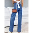 thumbnail image 2 of Vaqueros Sidefeel para mujer, cintura alta, pierna recta, color azul, talla 12, 2 of 6