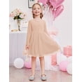 thumbnail image 4 of Arshiner Toddler Girls Tutu Dress Long Sleeve Fall Winter Button Front Party Tulle Dresses, 4 of 6
